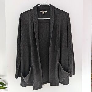 2/15$ Calvin Klein Black Open Front Cardigan